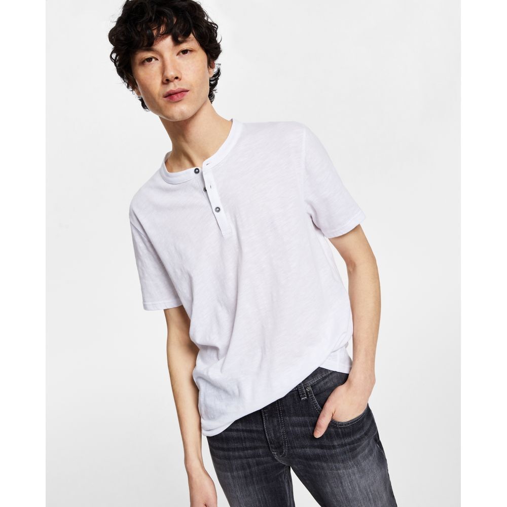 INC Men's White Henley Shirt Size XXL